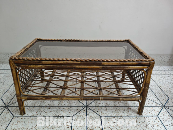 বেতের সোফা সেট - Five Seater Rattan Sofa Set with Table